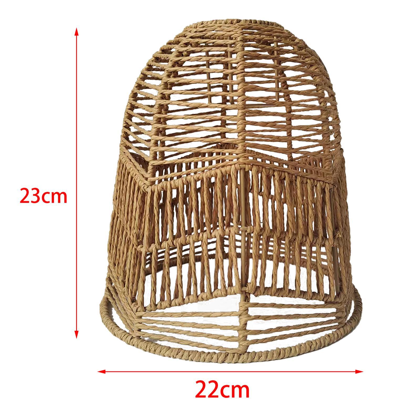 Woven Pendant Lamp Shade Rustic Ceiling Pendant Light Shade Chandelier Cover