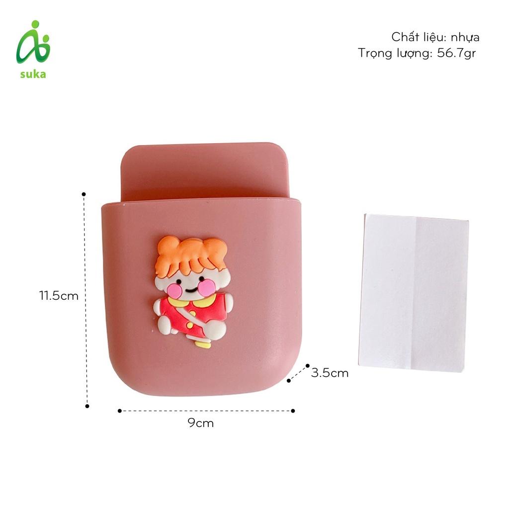 Kệ dán tường đựng điều khiển, điện thoại, đồ cá nhân đa năng tiện dụng dễ thương