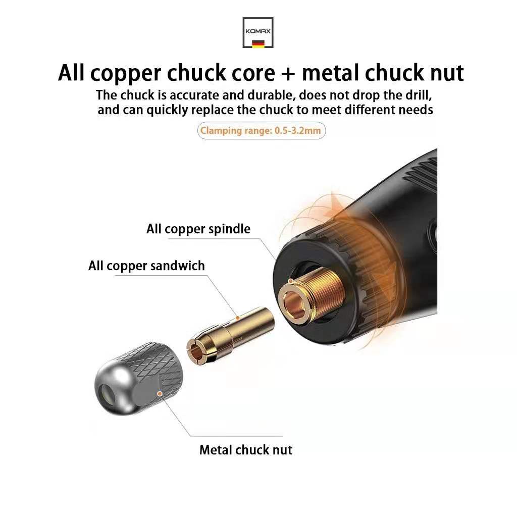 Mài cắt khoan đánh bóng KOMAX động cơ mạnh mẽ máy khoan cắt làm chim gia công đồ gỗ