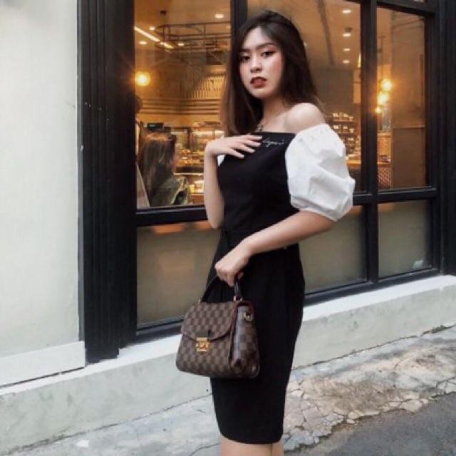 ĐẦM ĐEN DỰ TIỆC PHỐI TAY BỒNG