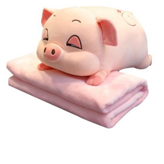 Bộ Chăn Gối Văn Phòng Chuột Hamter Siêu Đáng Yêu. Gấu Bông Đẹp Cho Bé chất vải miniso