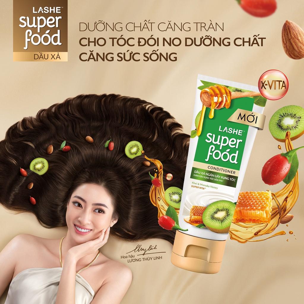 Dầu xả LASHE SUPERFOOD ngăn gãy rụng tóc 170G