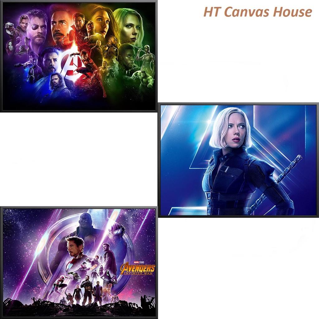 Tranh canvas treo tường MARVEL + khung composite và đinh treo – decor phòng đẹp và ấn tượng