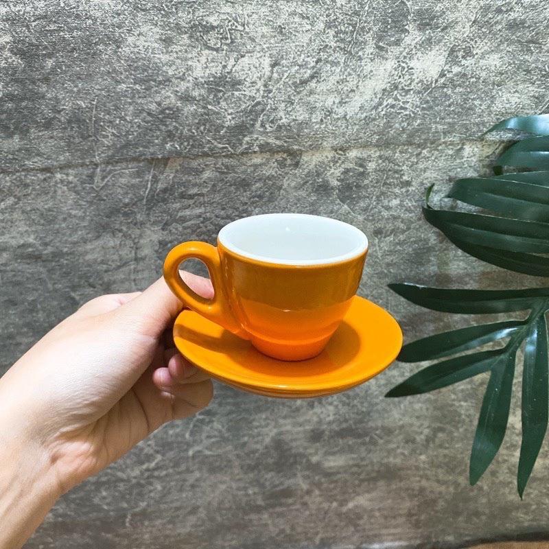 Cốc sứ uống cà phê 80ml - Cốc cà phê pha máy - Nhiều màu lựa chọn - Gốm Bát tràng