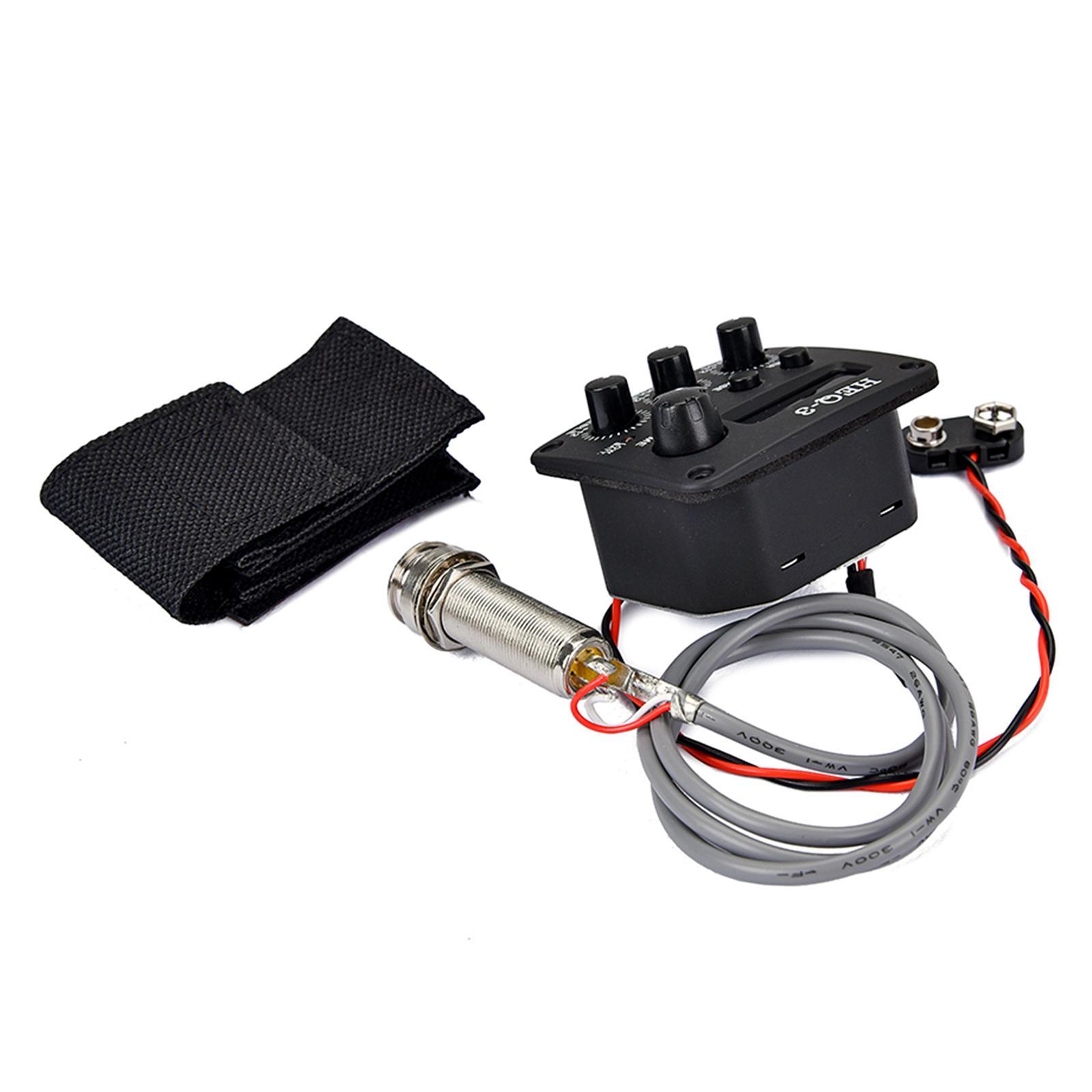 Acoustic Guitar 3 Bands Preamp Pickup Equalizer LCD Guitar Accessories