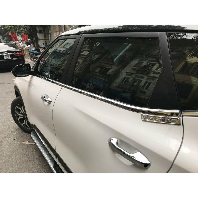 Nẹp Chân Kính Inox Xe Kia Seltos 2020 2021 -Bộ 4 chi tiết