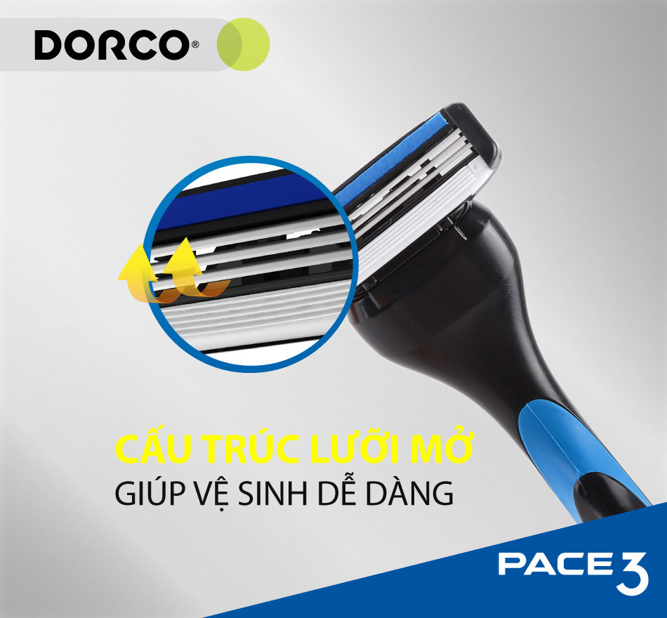 Dao Cạo Râu 3 Lưỡi Dorco Pace 3 TRA 4001-B