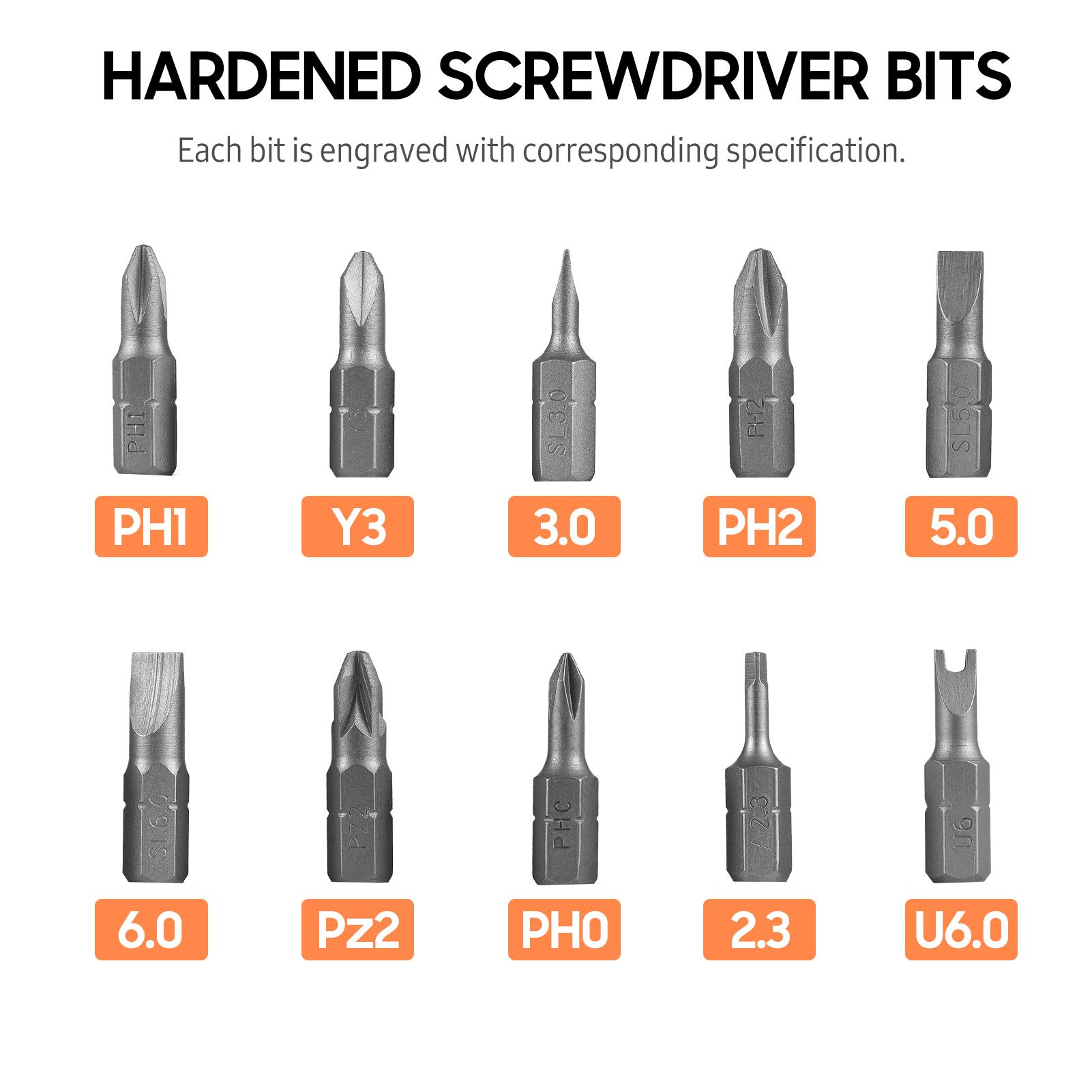 Two-way Ratchet Screwdriver 10-in-1 Multi-bit Ratchet Screw Drivers Set 6.23mm Adjustable Nut Driver Tool