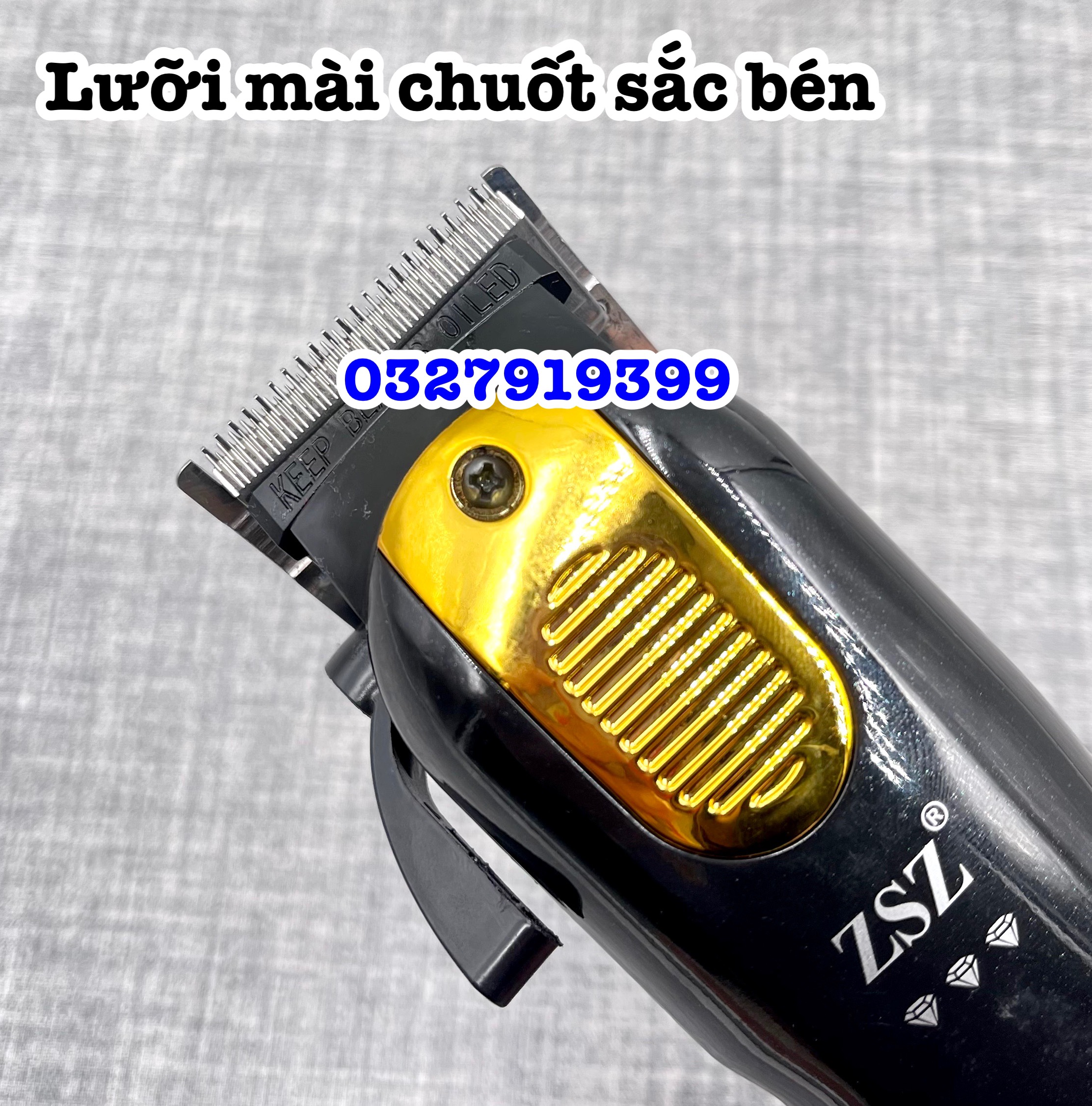 Tông đơ cắt tóc cao cấp ZSZ F35 A lưỡi kép - tặng Dock sạc