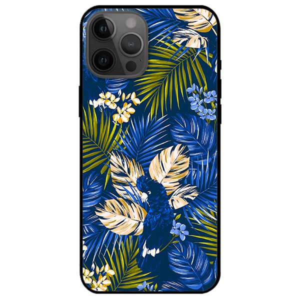 Ốp lưng dành cho Iphone 12 Promax mẫu Họa Tiết Hoa Xanh Dương