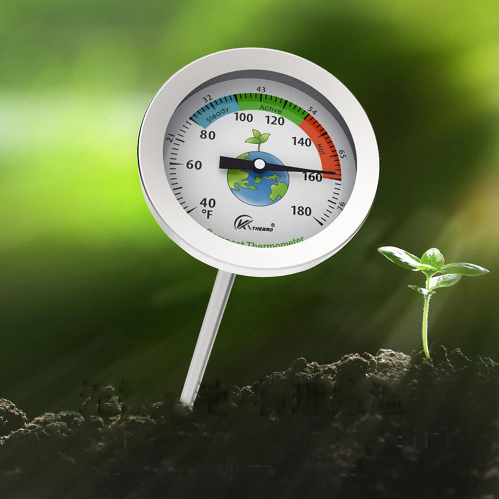 50cm Lengt Compost Đất Nhiệt kế đất cao cấp Thương lượng thực phẩm cao cấp Thép không gỉ Máy dò đầu dò đầu dò