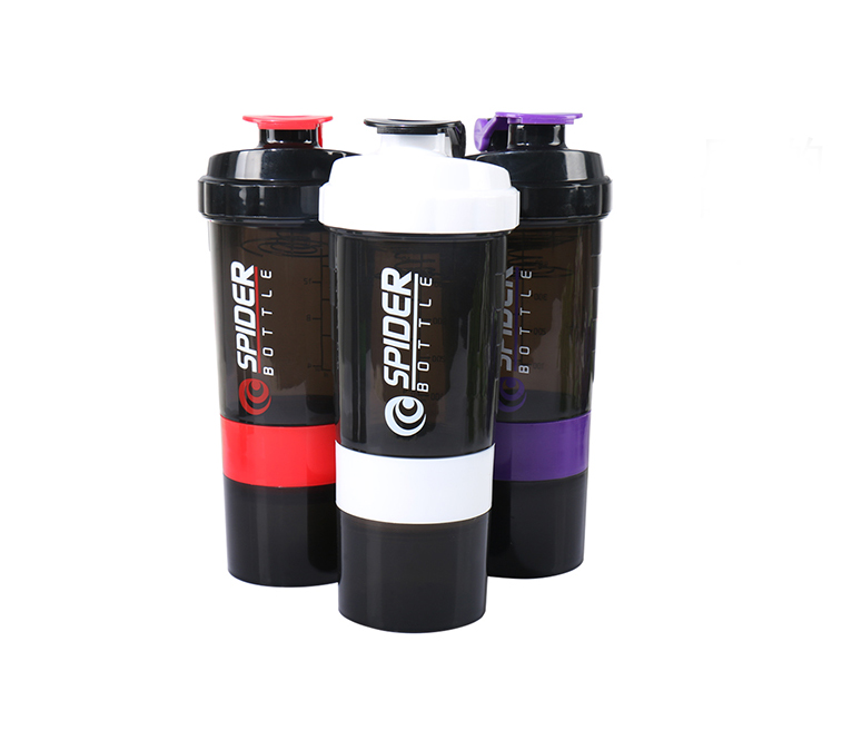 Bình Nước SPIDER 3 Ngăn 650ml/Bình đựng nước chuyên dụng/Độ bền cao