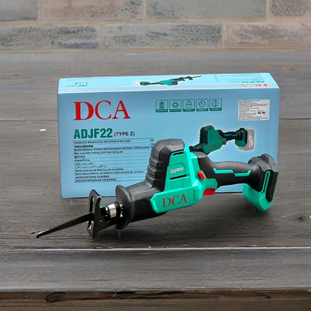 MÁY CƯA KIẾM KHÔNG CHỔI THAN DÙNG PIN DCA ADJF22EM - HÀNG CHÍNH HÃNG