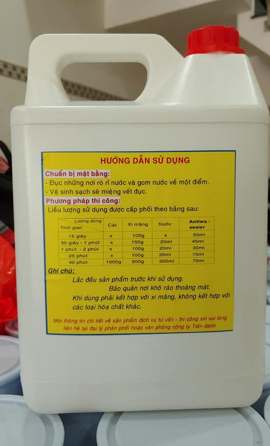 Chất Đông Cứng Nhanh - Bịt Rò Rỉ Nước Antiwa Sealer (5 Lít)