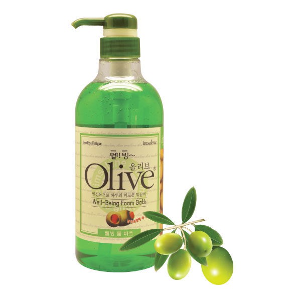 Sữa tắm dưỡng ẩm hương đào tiên Mira Olive Well-being Foam Bath Hàn Quốc 750ml