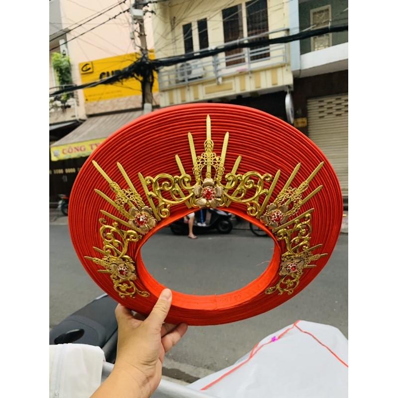 Khăn đống truyền thống trang trí cài tóc cô dâu ️ mẫu mới 2021 Giangpkc