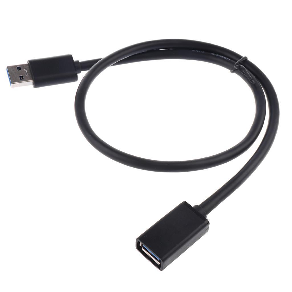 USB 3.0 Type A-Male to A-Female Extender M/F Extension Cable Black 0.5meter