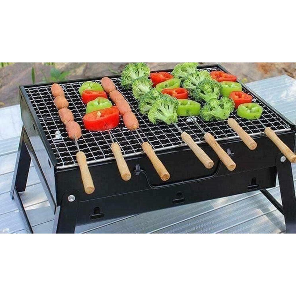 Bếp nướng than hoa vuông không khói, bếp nướng than ngoài trời, bếp nướng BBQ