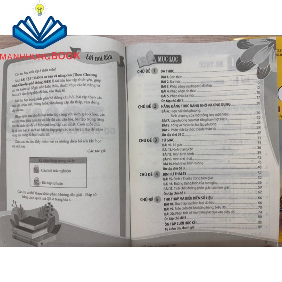 Sách - Bài tập Toán 8 cơ bản và nâng cao ( Tập 1 + Tập 2)