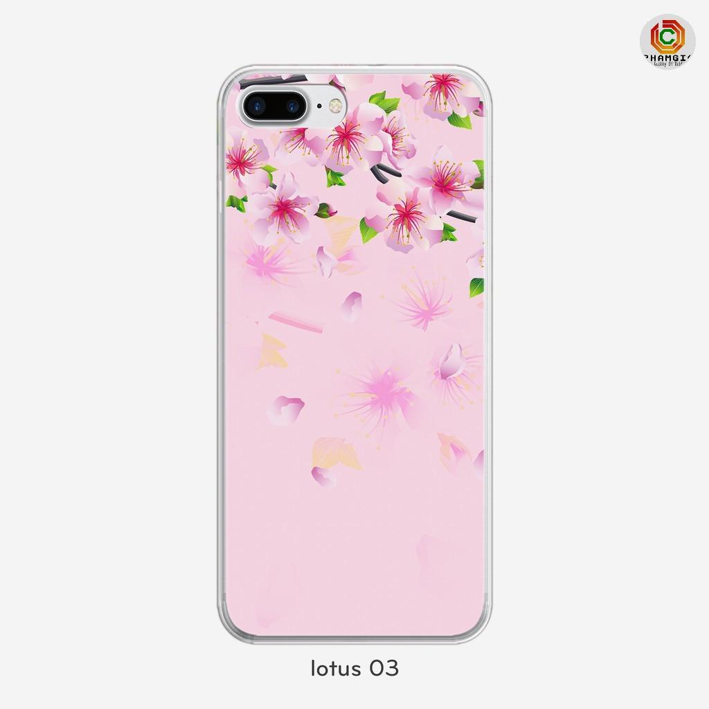 Ốp lưng hoa sen dành cho iPhone 7 PLUS 8 PLUS X XS 5 6