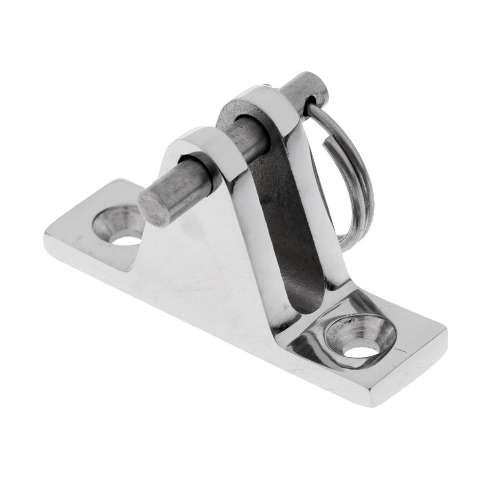 Boat Bimini Top Deck Hinge w/ Quick Release Pin Marine Grade Stainless Steel