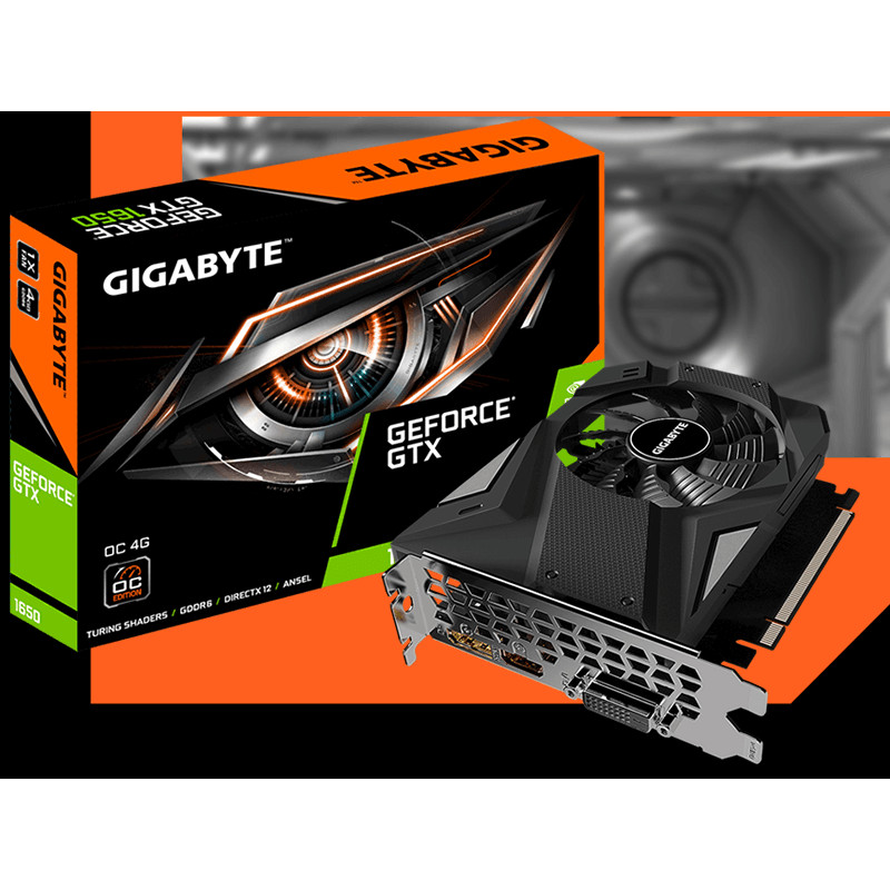 VGA GIGABYTE GTX 1650 DDR6 OC 4Gb (Gv-N1650 OC-4Gb) - Hàng Chính Hãng