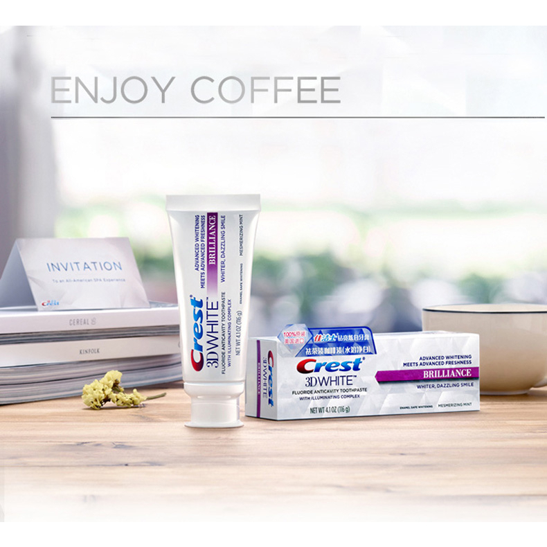 Crest Tuýp Kem Đánh Bóng Răng 3D Màu Trắng Chất Lượng Cao