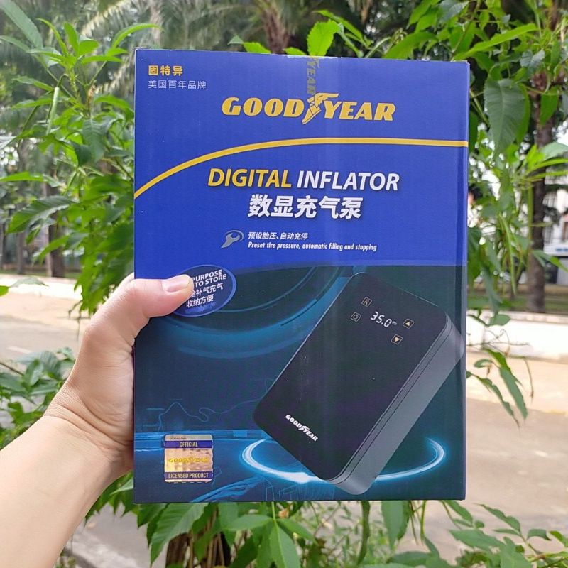 Máy bơm lốp ô tô điện tử tự ngắt Sothing GoodYear GY-3302 cảm ứng đa nhiệm, bơm nhanh- Hàng chính hãng