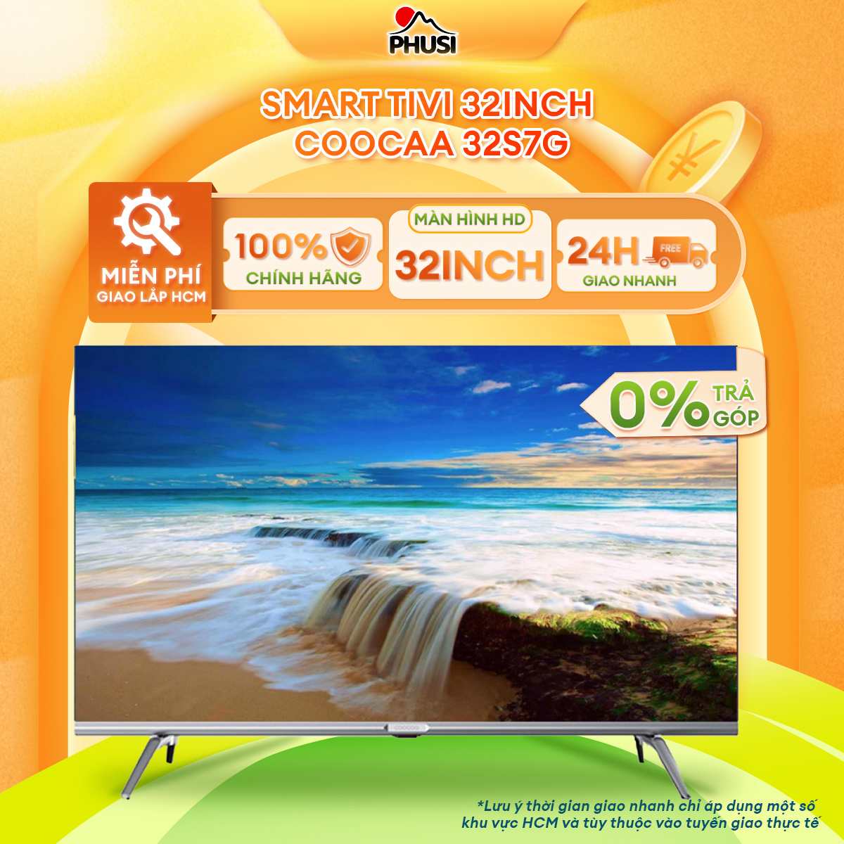 Android SMART TV Coocaa 32 inch - Model 32S7G Android 11.0 (Model 2020) - Hàng chính hãng