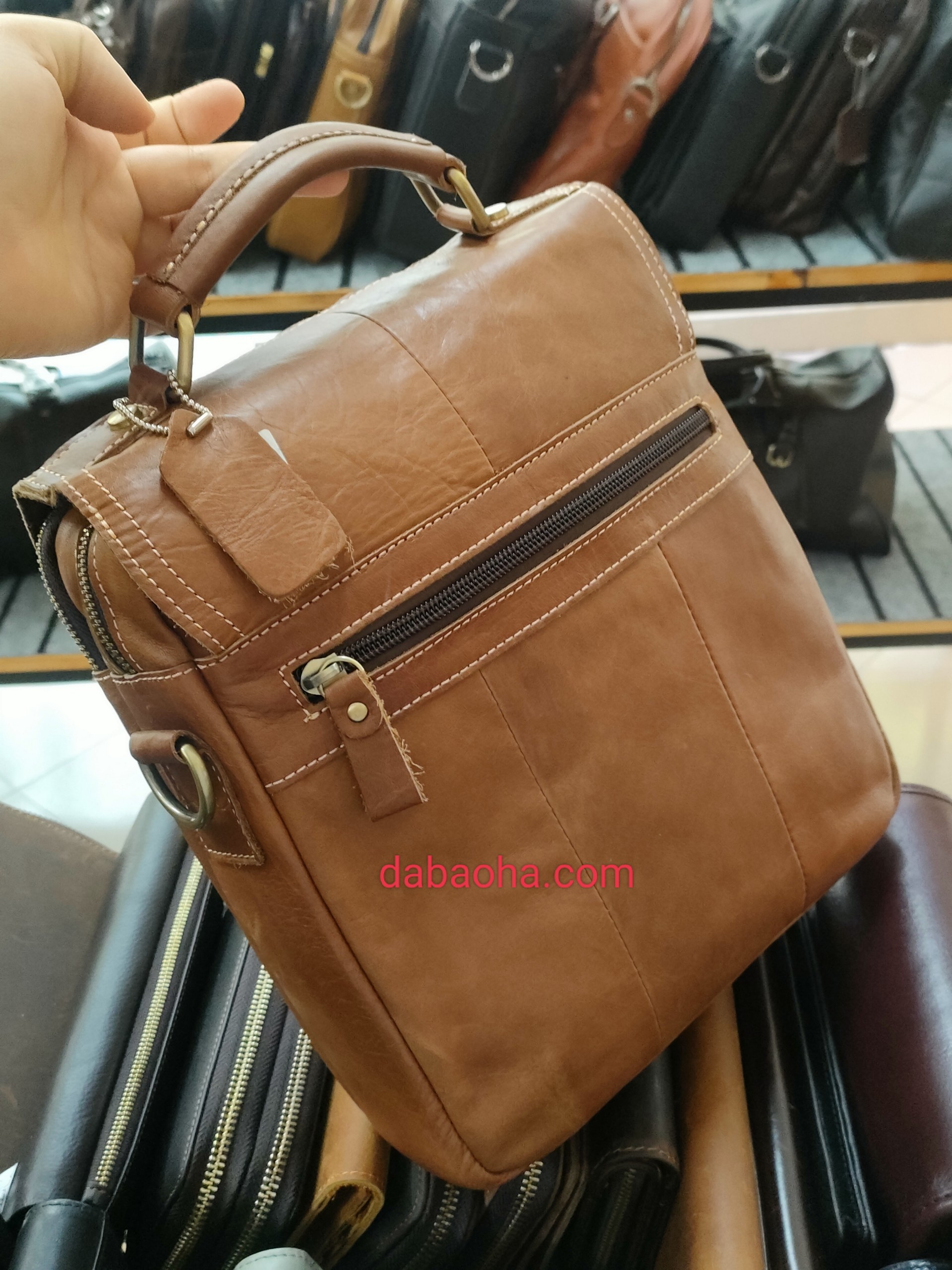 Túi đeo chéo nam da bò BHM015 ẢNH THỰC TẾ