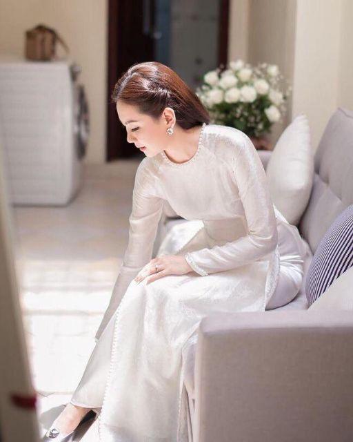 Set nguyên bộ áo dài truyền thống gấm cao cấp