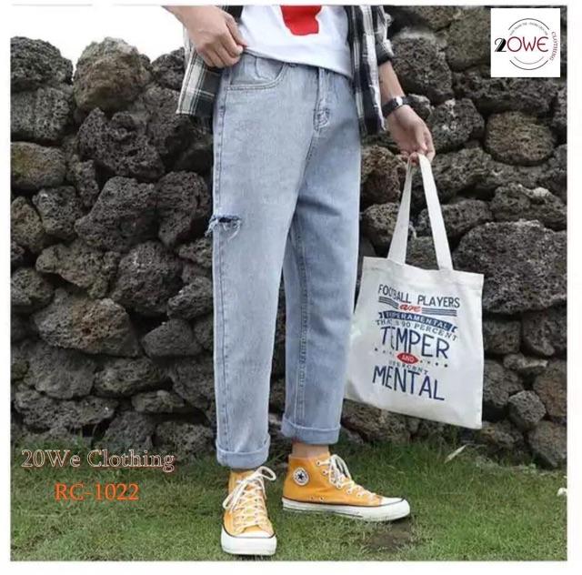 Quần Jeans Baggy Dáng Rách Cạnh 2020