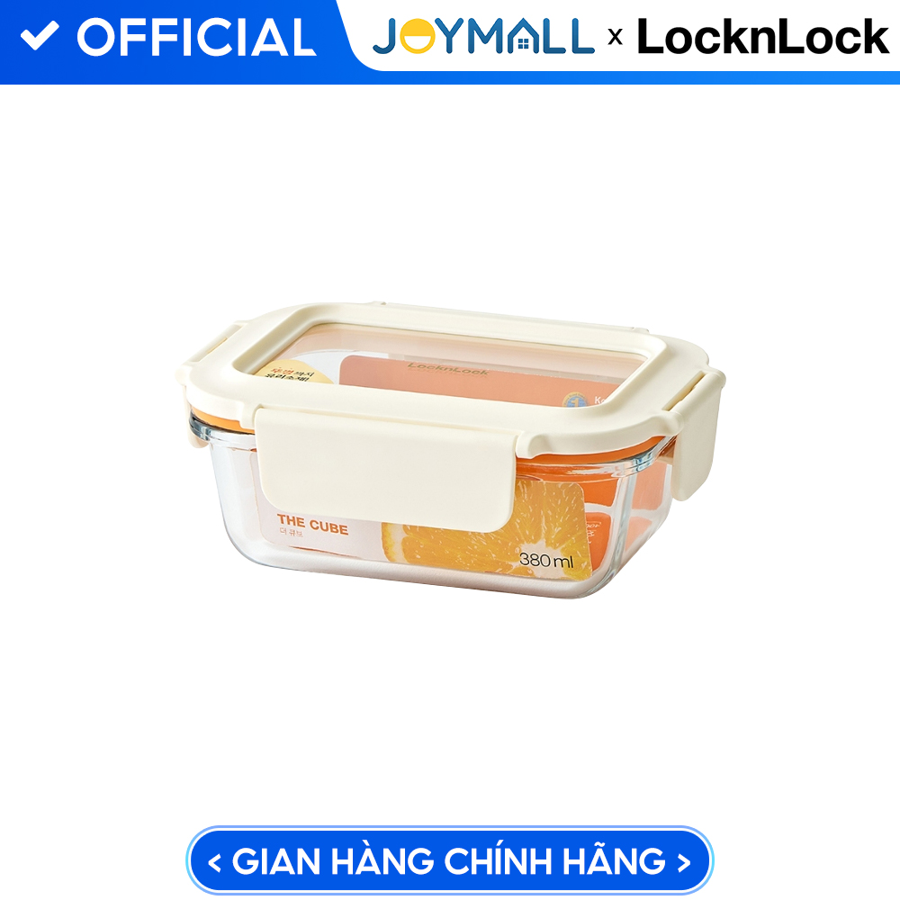 Hộp đựng thực phẩm thủy tinh LocknLock The Cube Square, Hàng chính hãng, nhiều dung tích - JoyMall