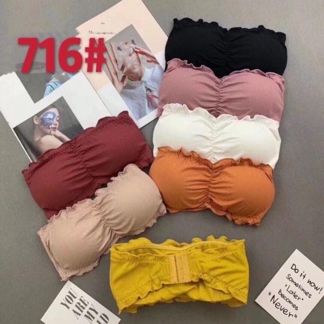 Áo ống bra cài sau tiện lợi chất liệu cotton mềm mịn