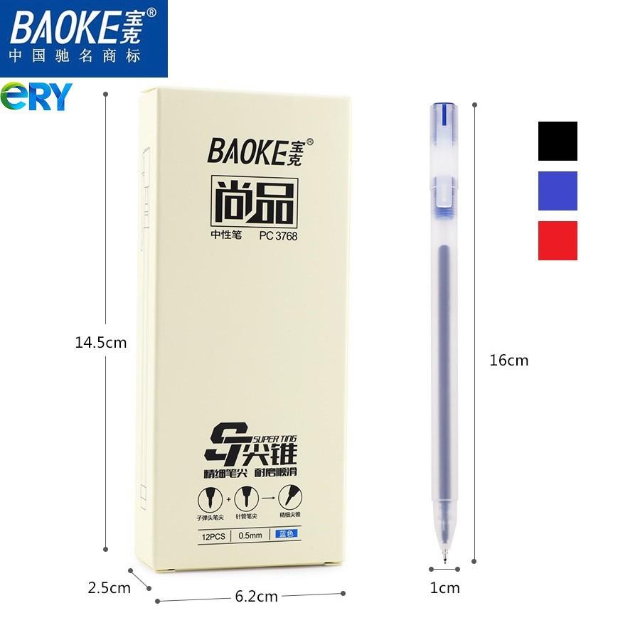 Bút nước 0.5mm Basic Baoke PC 3768, Bút gel