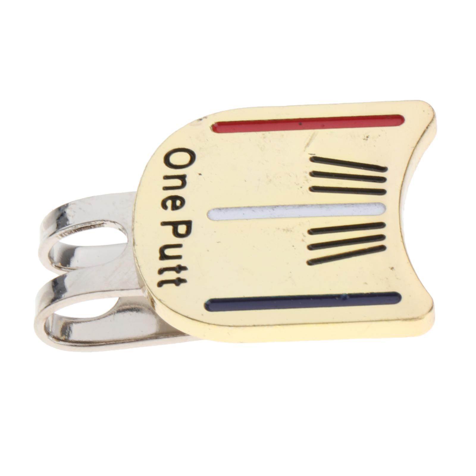 Golf Hat Clip Marker Putt Alignment Tool Marker Golden