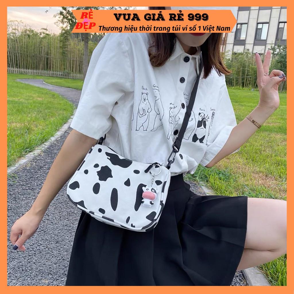 Túi tote vải canvas nữ đẹp đeo chéo đựng đồ đi học cute dễ thương giá rẻ TV03