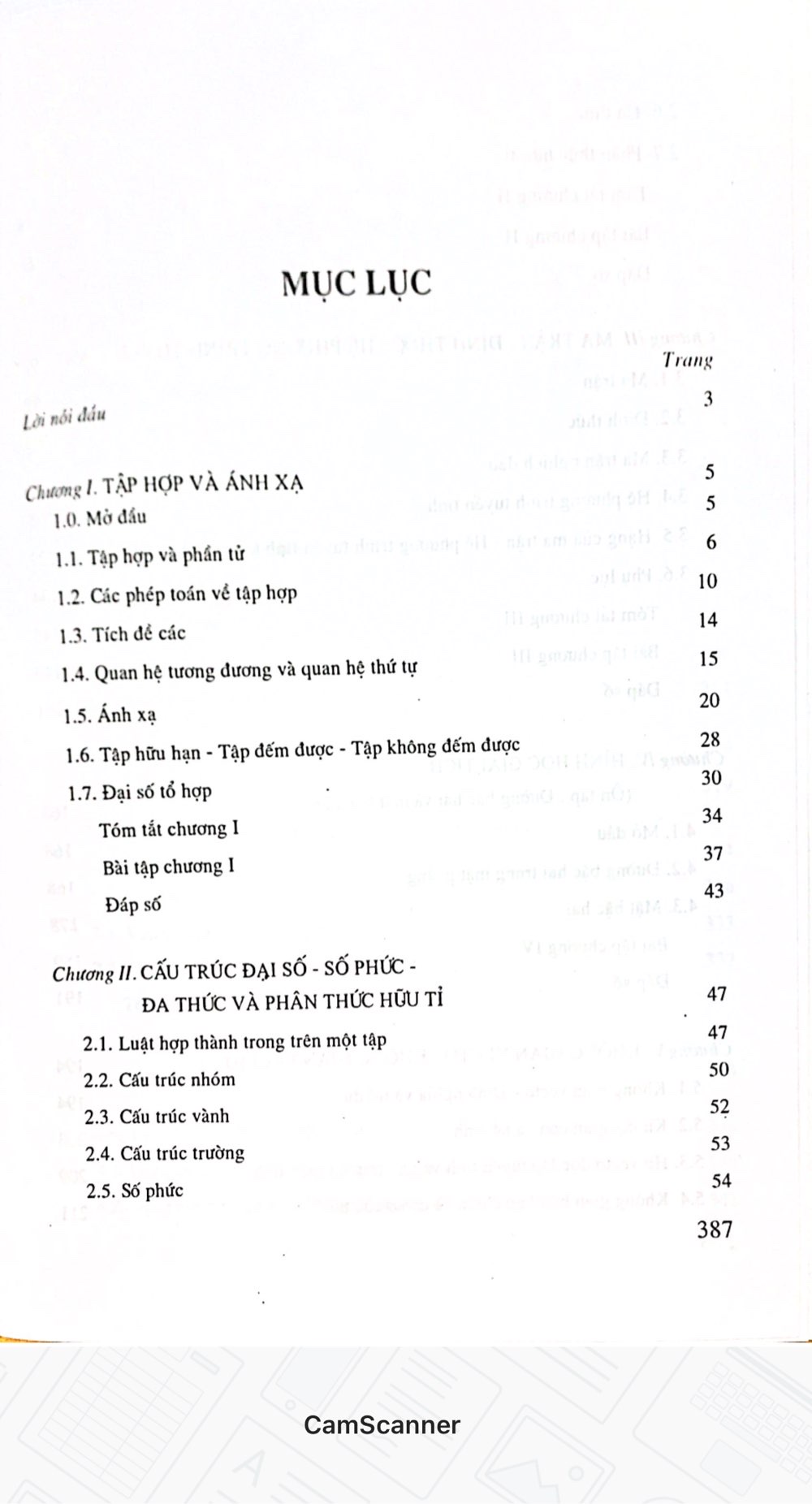 Toán cao cấp tập 1- TB23 năm 2021