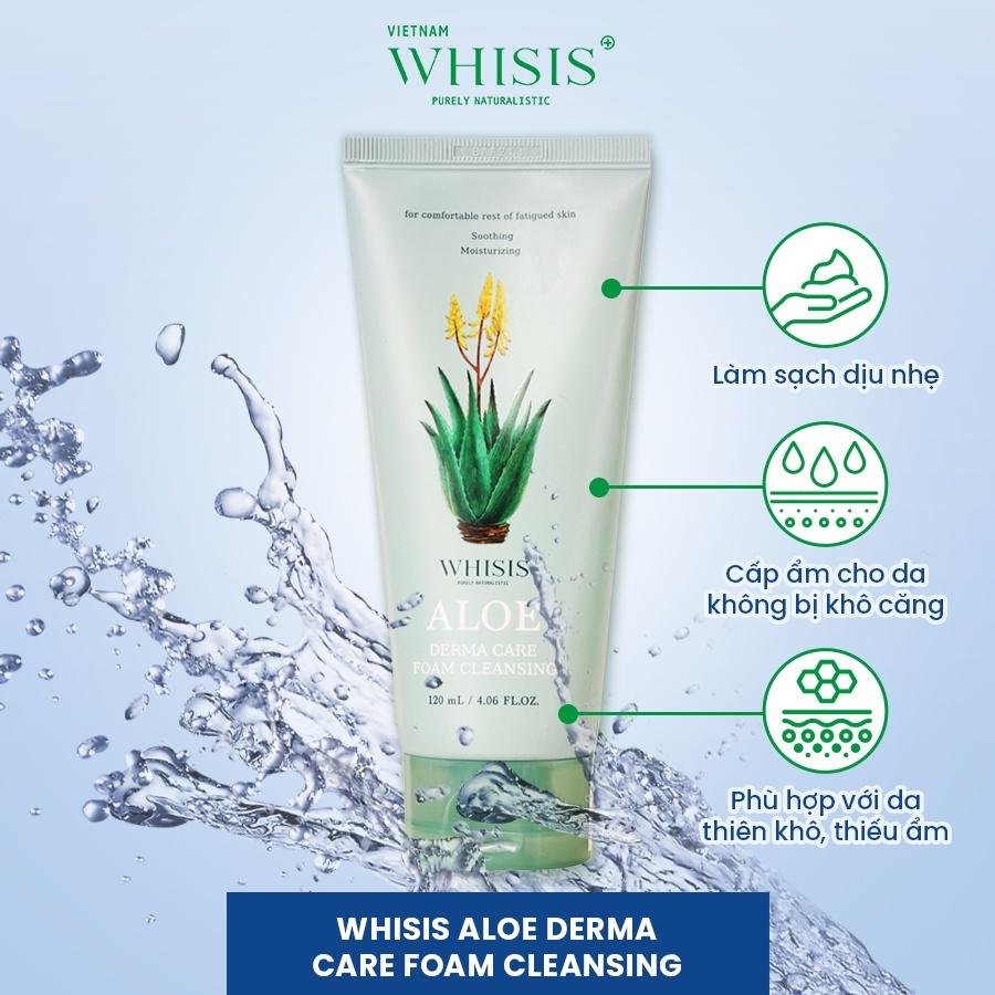 Sữa rửa mặt tinh chất nhụy hoa lô hội điều hòa độ axit của da Whisis dung tích 120ml