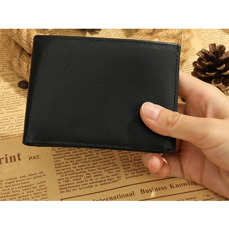 Ví nam ngang kẹp tiền BHM1240 Chuẩn da bò thật