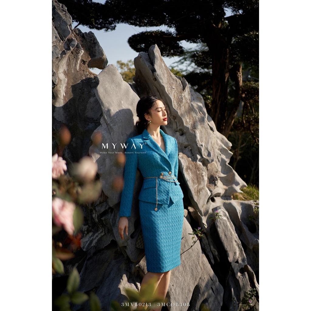 Áo Vest Nữ Dạ Tweed MY WAY Công Sở Sang Trọng 3MVB0213