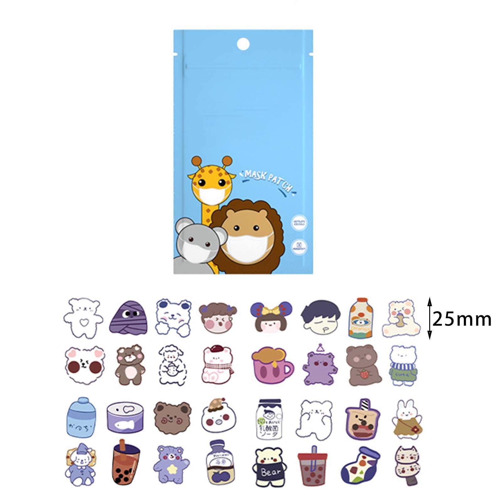 64Pcs Cartoon Fruit Scented Sticker for Face , Easy to Use for Kids