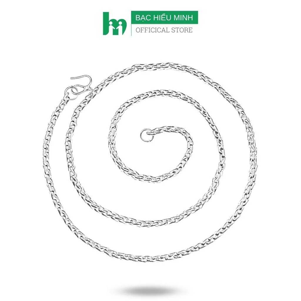 Dây Chuyền Vòng Cổ Nam Bạc Ta Bông Lúa Dài 55cm Bạc Hiểu Minh DBN071S