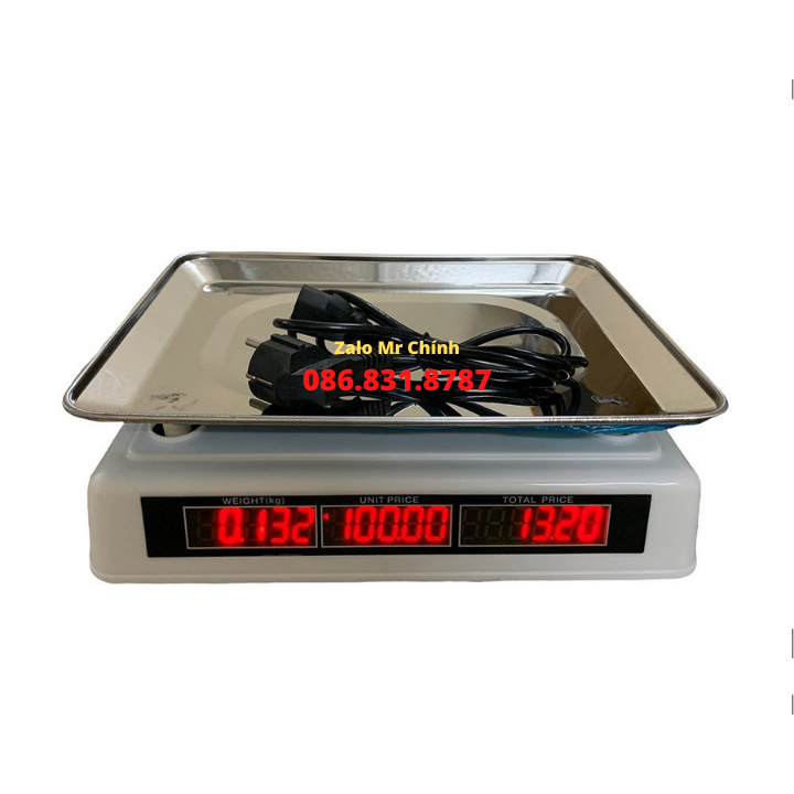 Cân Điện Tử Tích Điện, Tính Tiền Tự Động 40kg ACS723, Chức Năng Cân, Tính Tiền, Trừ Bì, 2 Mặt Hiển Thị