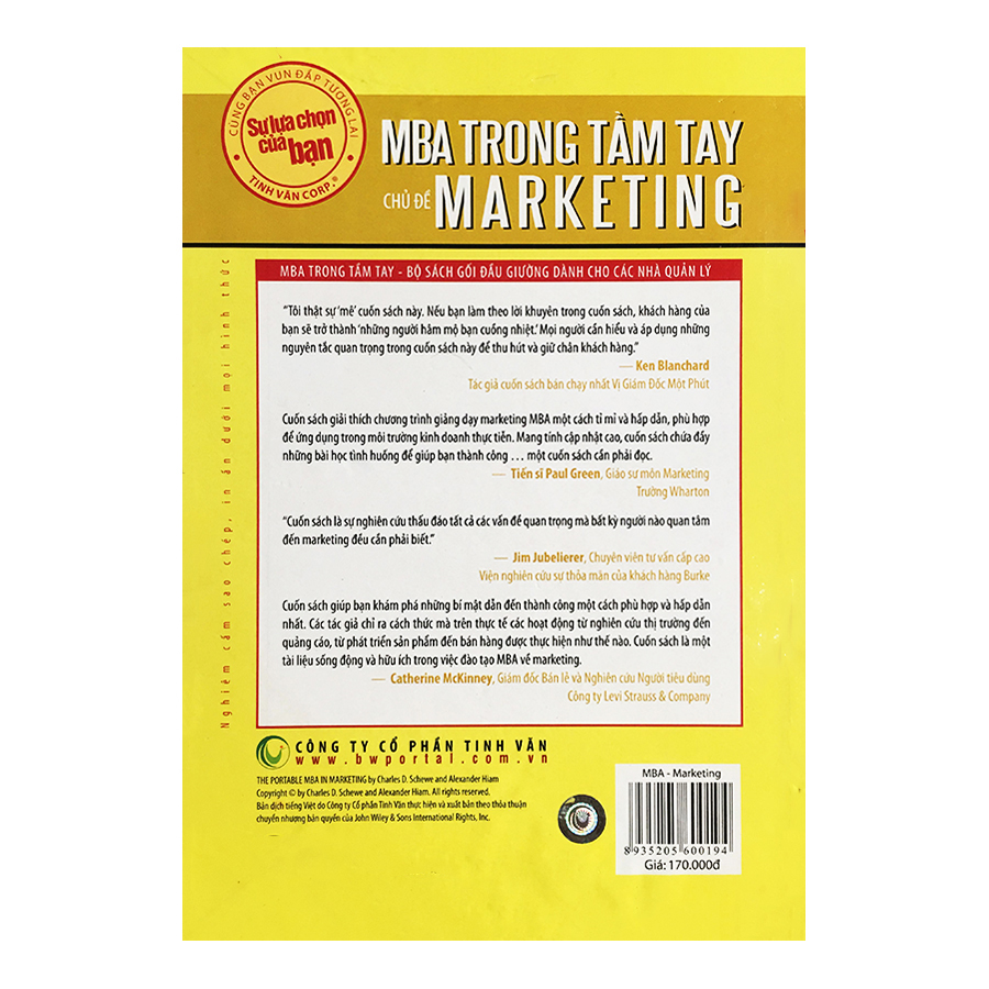 Marketing MBA Trong Tầm Tay - The Portable MBA In Marketing