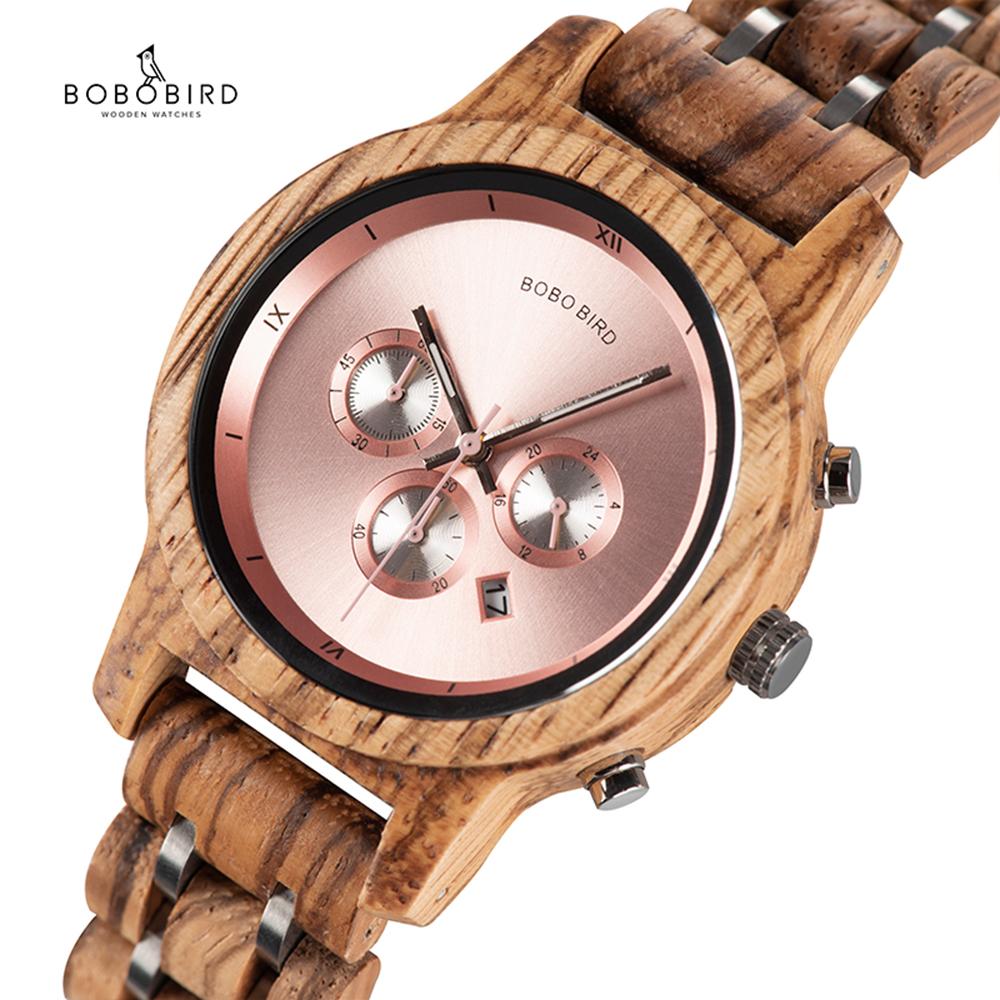 Đồng hồ BOBO BIRD Womens bằng gỗ Chronograph & Hiển thị ngày
