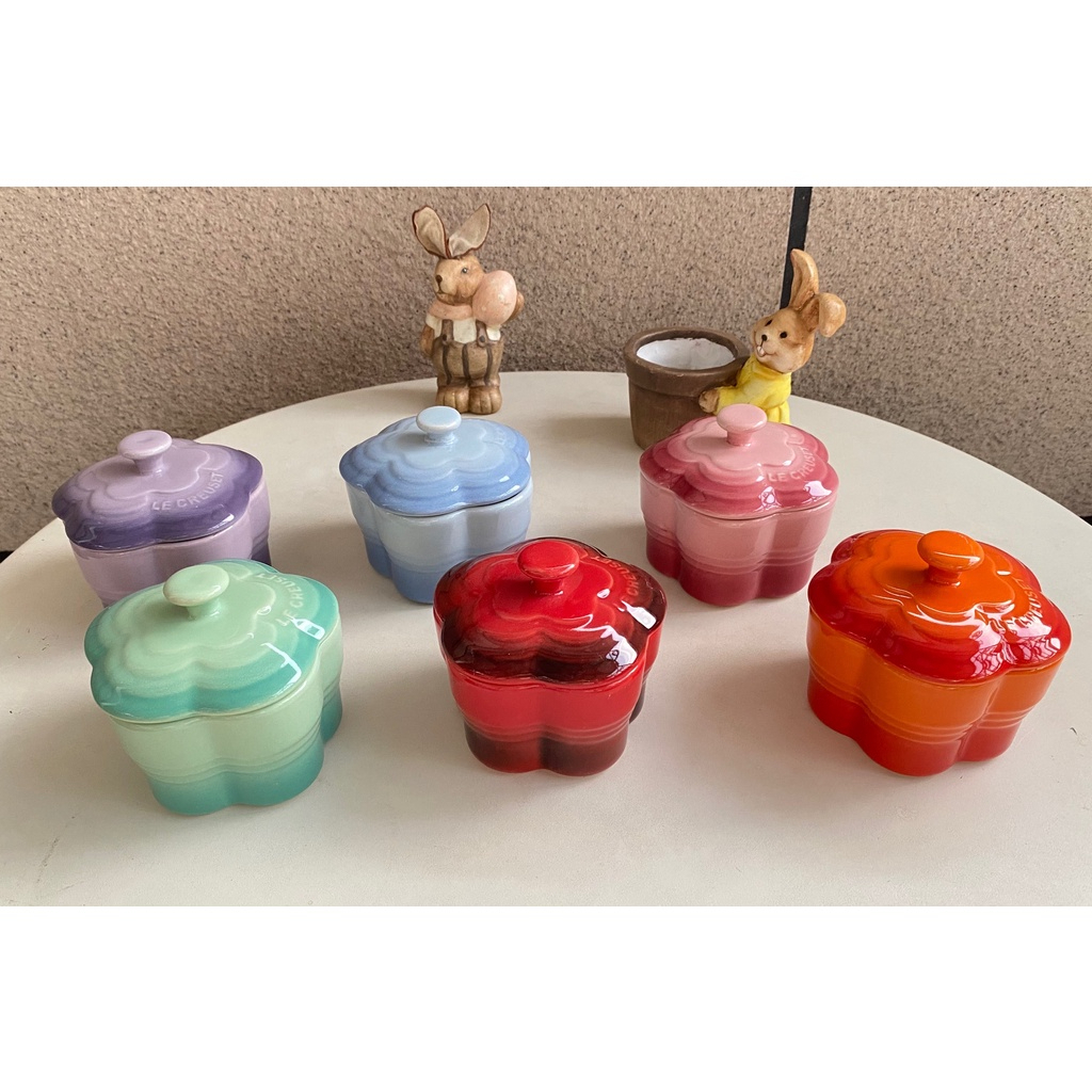Cốc hoa Le creuset dùng nướng bánh cupcake, caramen, decor trang trí