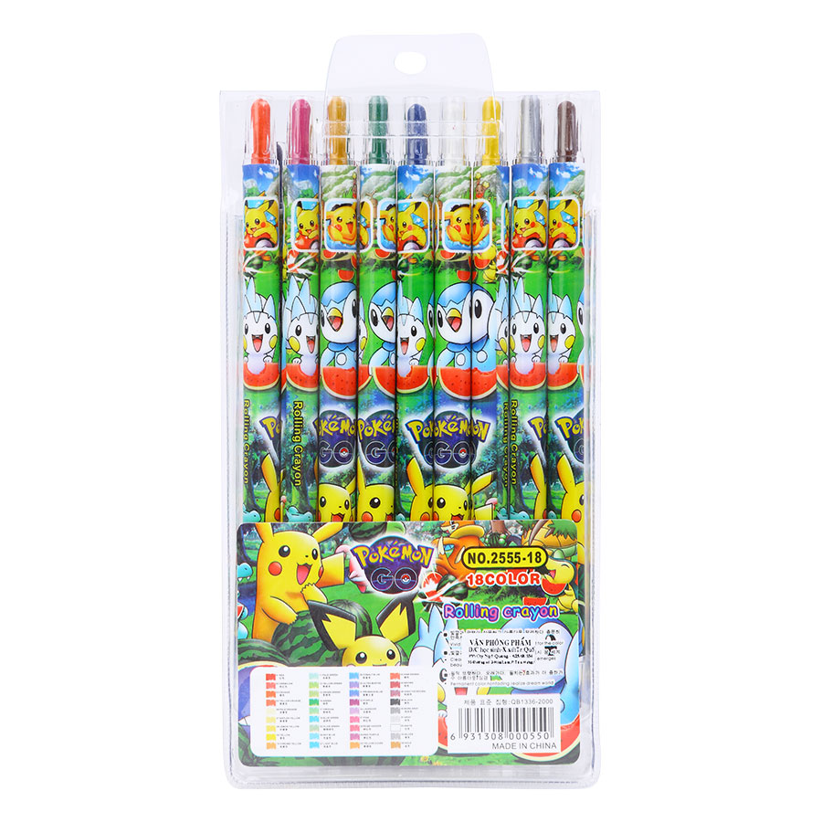 Bút Sáp Màu 2555 Pokemon