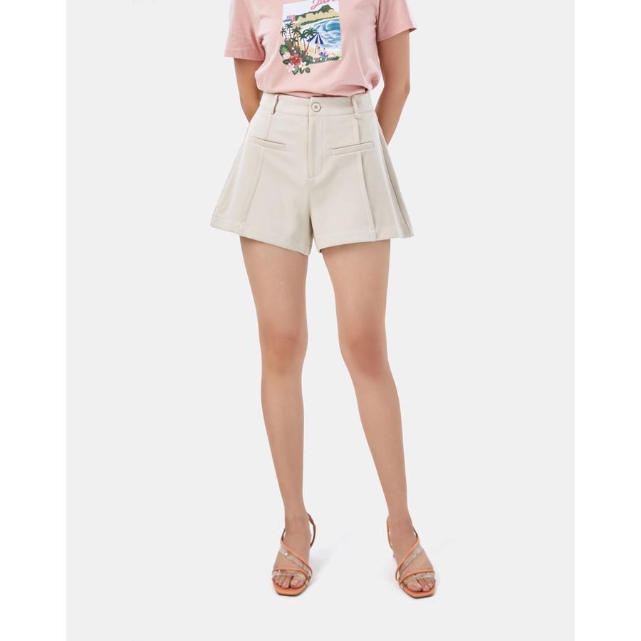 Quần Shorts Nữ Thời Trang JUNO Line Lật Dằn Li JNQSH010