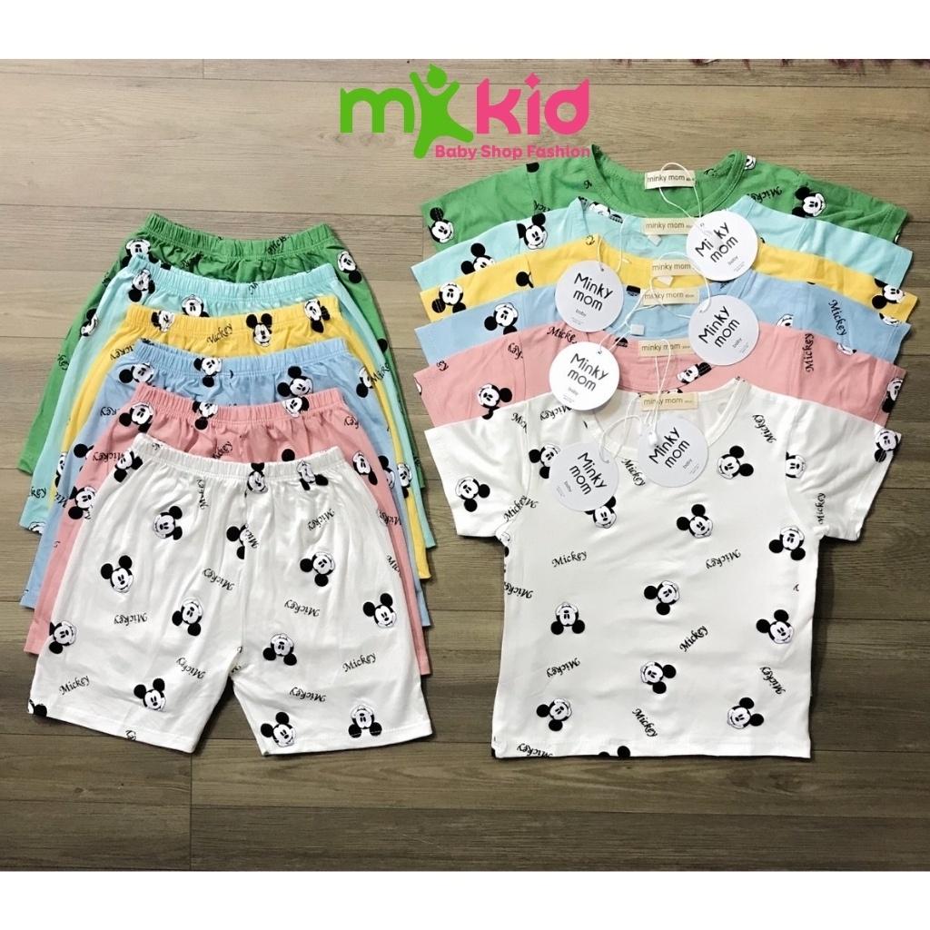 Bộ Cộc Tay Cho Bé FREE SHIP Bộ Minky Mom Cộc Tay Cho Bé Trai Bé Gái Chất Thun Lạnh siêu mềm mịn thoáng mát